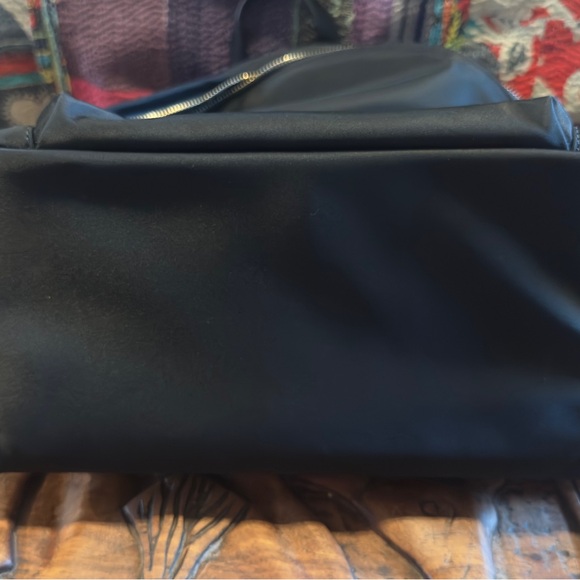 kate spade Black Nylon Backpack with Gold Hardware and Front Pocket